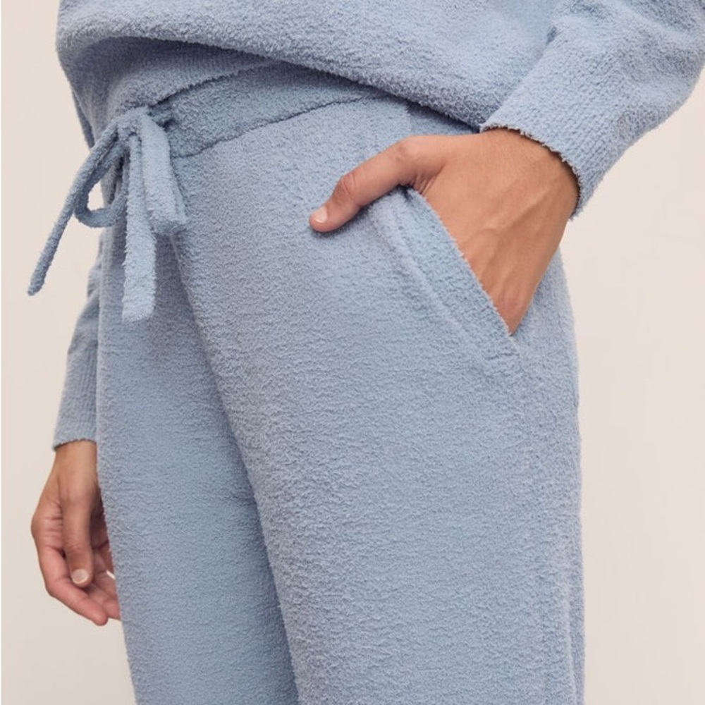 Womens | Recycled Boucle Relaxed Fit Pant | Wedgewood Blue - Wedgewood Blue / S